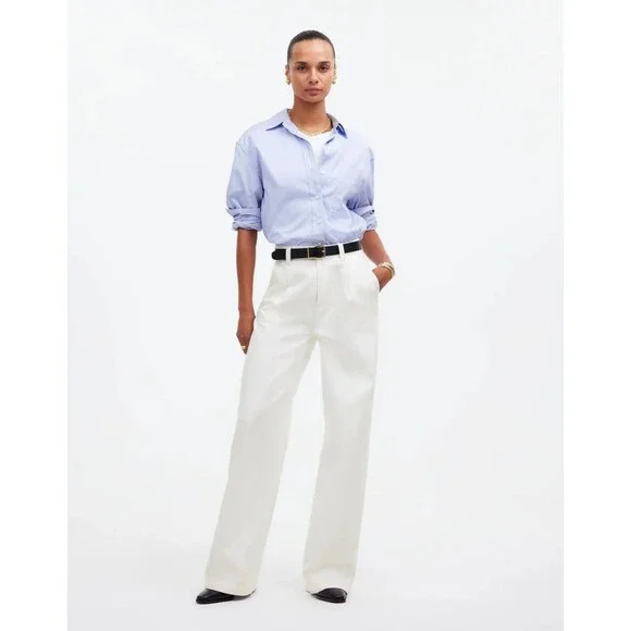 Madewell W28 The Harlow Wide Leg Jean Tile White Cotton Airy Denim Edition NWT - Picture 2 of 14